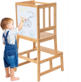 Kids Kitchen Step Stool with White Board & Drawer
