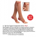 Copper zipper compression sock